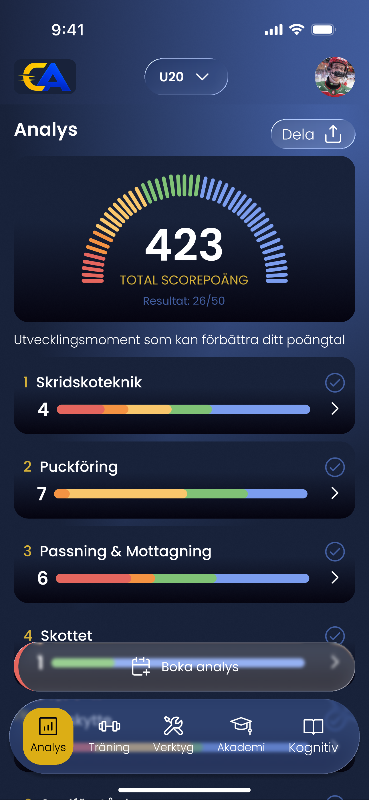 Analys i Club App
