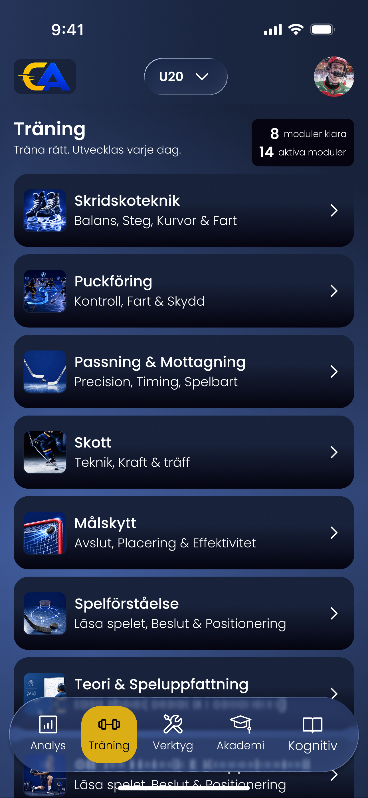 Träning i Club App